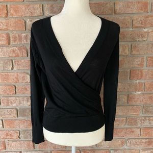 NWT J. Crew Merino Wool Wrap Sweater Sz XXS Black